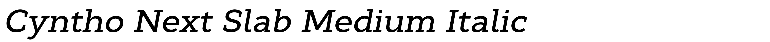 Cyntho Next Slab Medium Italic